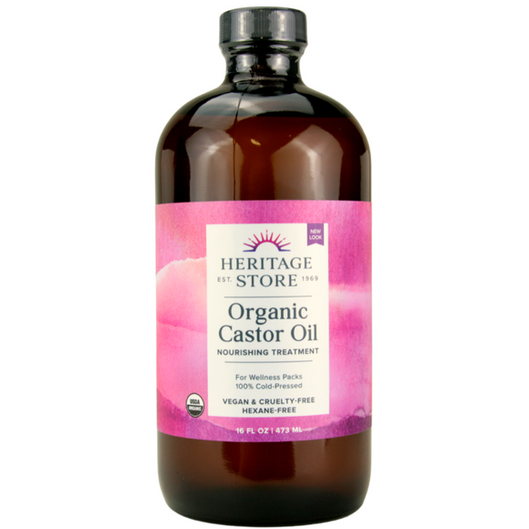 Heritage Store Organic Castor Oil 16fl oz