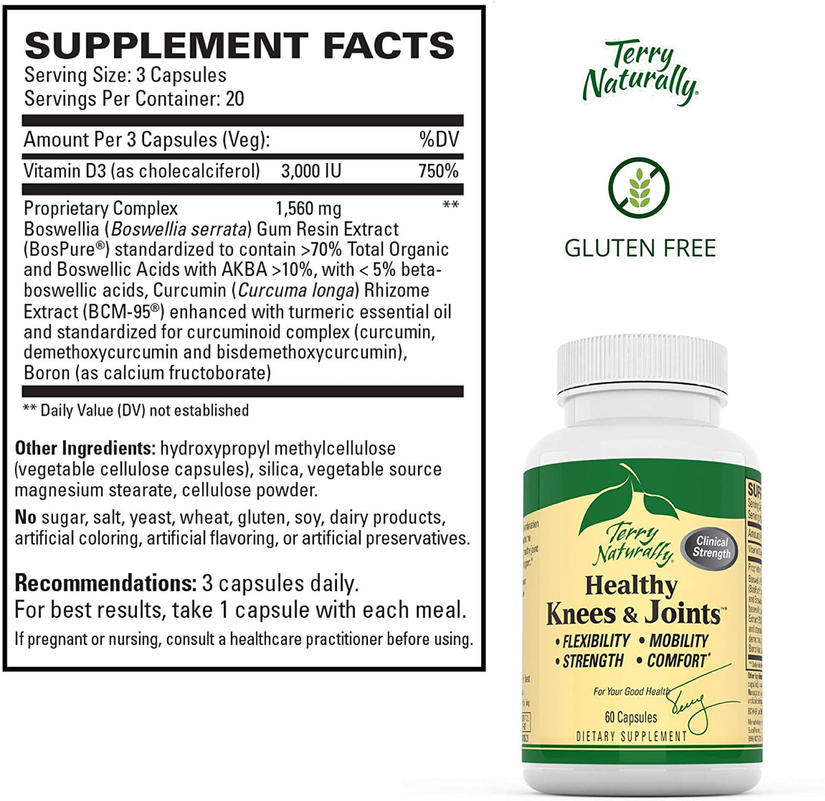 Terry Naturally Healthy Knees and Joints Earth Wise Vitamins