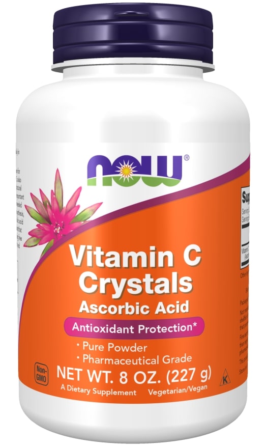 NOW Vitamin C Crystals Ascorbic Acid Pure Powder
