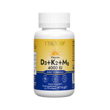 UBIOSKA Vitamin D3 + K2 + Mg 4000IU 3-in-1 Formula - 90ct