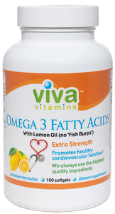 Omega 3 Fatty Acids – Extra Strength w/ Lemon Oil