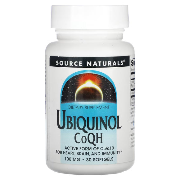 Source Naturals Ubiquinol CoQH 100mg 30soft gels