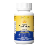 UBIOSKA Vitamin D3+K2+ Magnesium Glycinate 2000IU -90ct