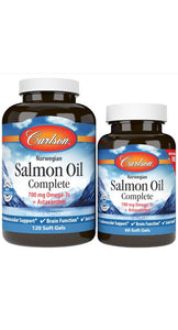 Carlson Salmon Oil Complete 120 + 60 Soft Gels