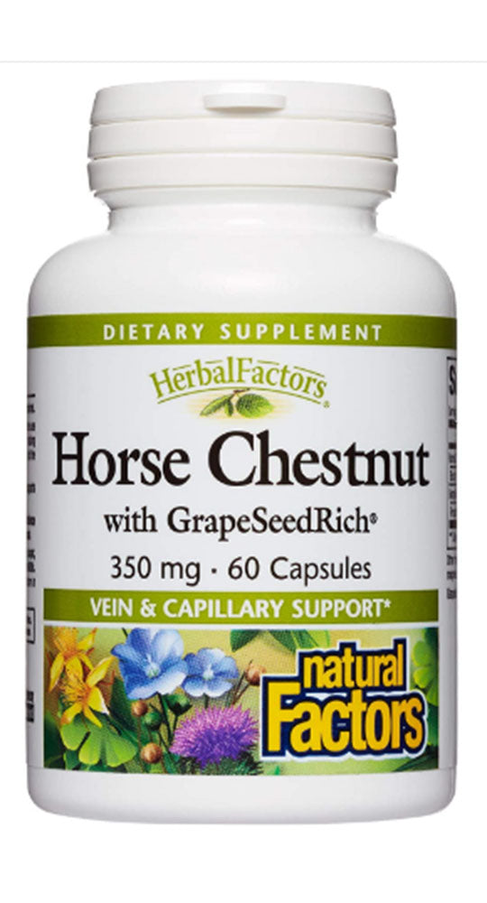 Natural Factors HerbalFactors¨ Horse Chestnut w/ GrapeSeedRich¨ 350 mg
