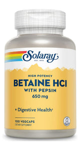 High Potency Betaine HCl with : 4814: Vcp, N/A N/A (Btl-Plastic) 650mg 100ct