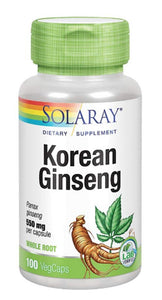 Korean Ginseng Root : 13125: Vcp, (Btl-Plastic) 550mg 100ct