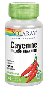 Cayenne Pepper 100,000 HU : 1134: Vcp, (Btl-Plastic) 450mg 100ct