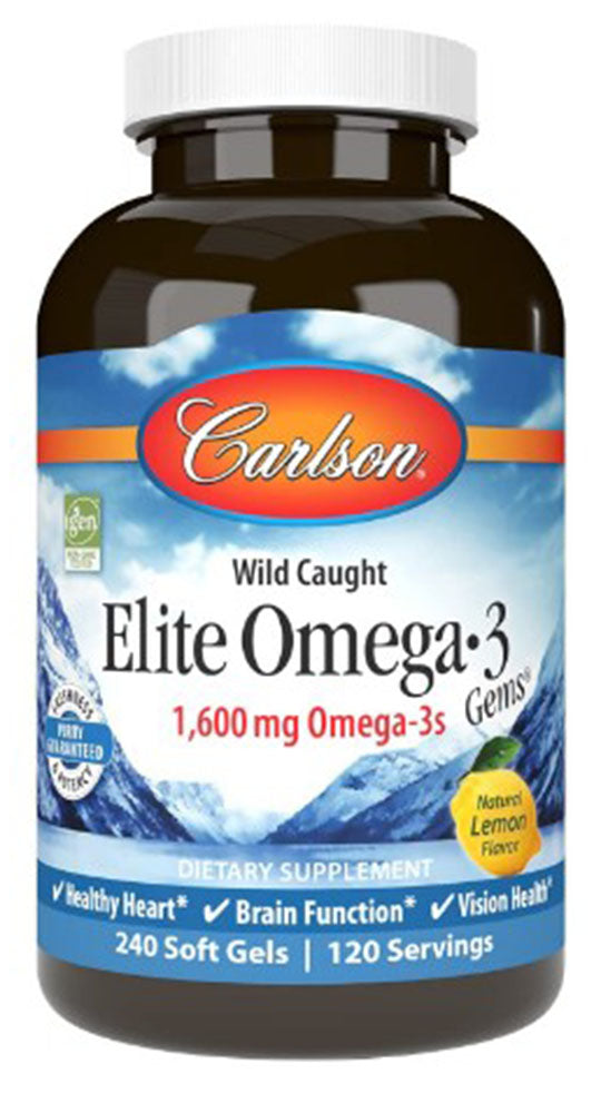 Carlson Elite Omega-3 Gems 240 Soft Gels
