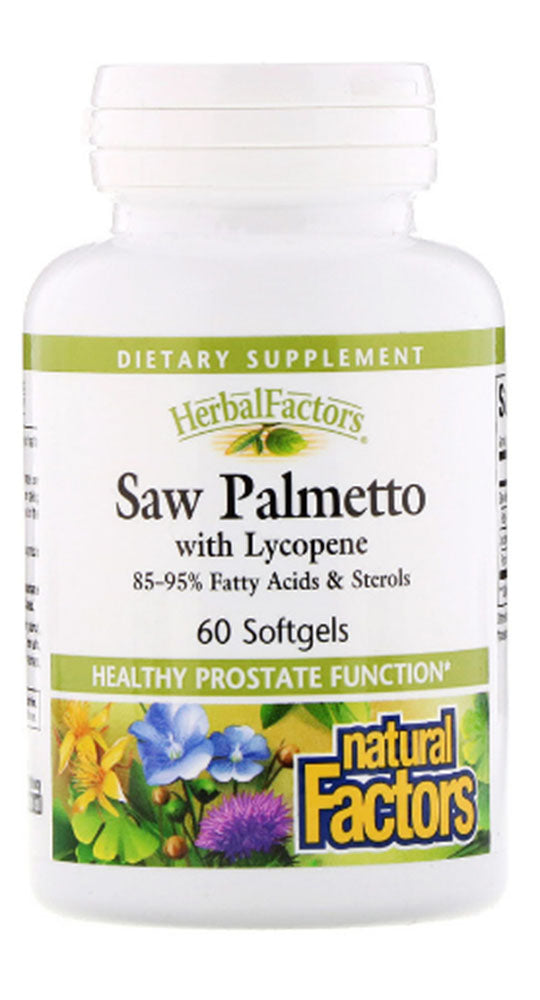 Natural Factors HerbalFactors¨ Saw Palmetto Extract 160 mg w/ 2 mg Lycopene