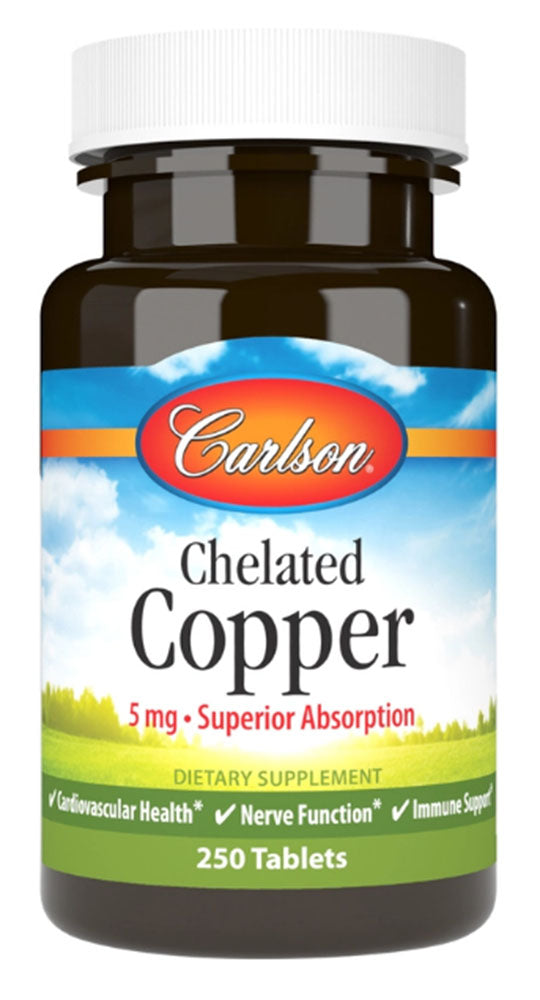 Carlson Chelated Copper 100 Tablets