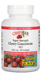 Natural Factors CherryRich¨ Super Strength 500 mg