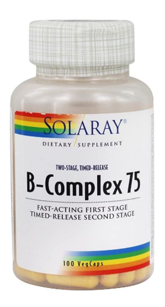 Vitamin B-Complex, Timed-Relea : 4291: Vcp, (Btl-Plastic) 75mg 100ct