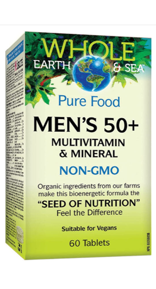 Natural Factors Whole Earth & Sea¨ Men's 50+ Multivitamin & Mineral