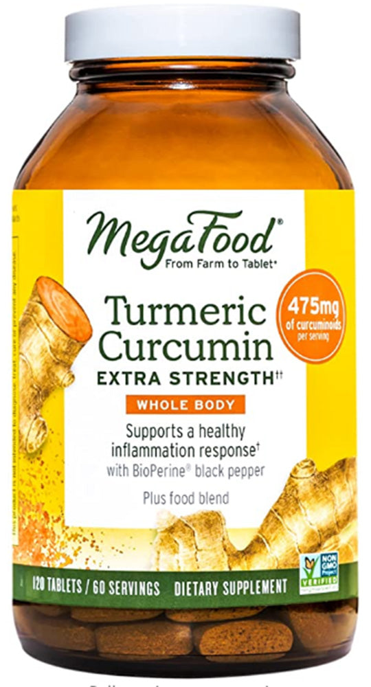 MegaFood Turmeric Curcumin Extra Strength, Whole Body 120