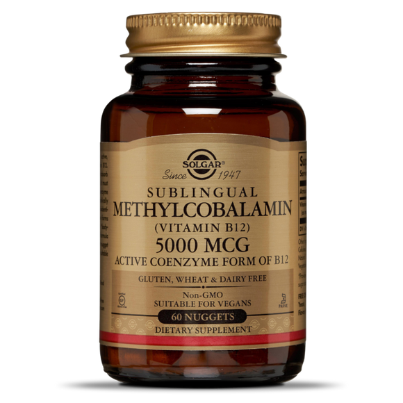 Solgar Methylcobalamin (Vitamin B12) 5000 mcg Nuggets, 60 tabs