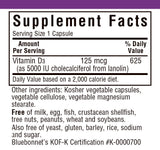 Bluebonnet VITAMIN D3 5000 IU veggie caps