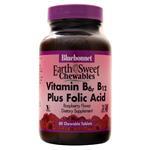 Bluebonnet Earth Sweet Chewables - Vitamin B6, B12 Plus Folic Acid Raspberry 60 tabs