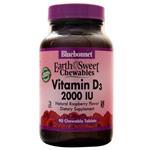 Bluebonnet Earth Sweet Chewables - Vitamin D3 (2000IU) Natural Raspberry 90 tabs