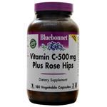 Bluebonnet Vitamin C-500mg Plus Rose Hips 180 vcaps
