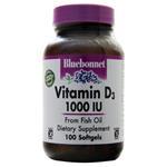 Bluebonnet Vitamin D3 (1000IU) 100 sgels