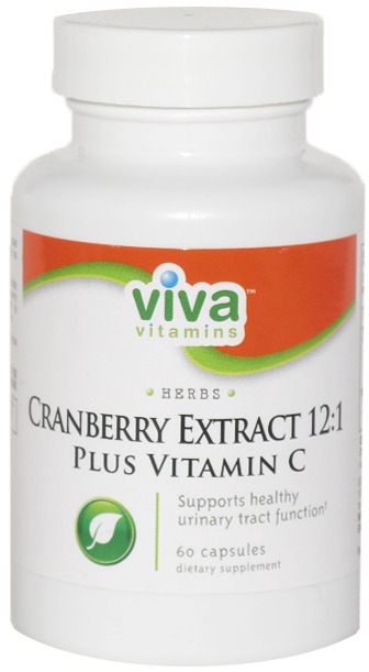 Viva Vitamins Cranberry Extract 12:1 Plus Vitamin C 60 capsules